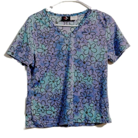 No Boundaries Blue Floral Top - Picture 1 of 4